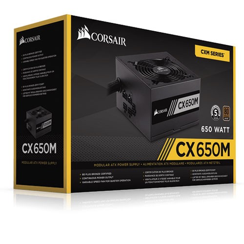 [PSU-0048] Corsair PSU CX650M (Modular)