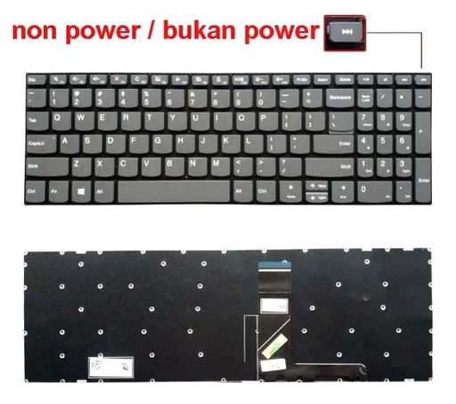 [LKEY-0355] KB Lenovo Ideapad V130-15IKB, V130-15ISK, V330-15IKB, V330-15ISK Black