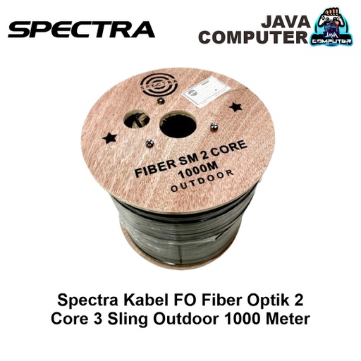 [NET-0206] Spectra Kabel Dropcore FO Fiber Optik 2 Core 3 Sling Outdoor 1000 Meter