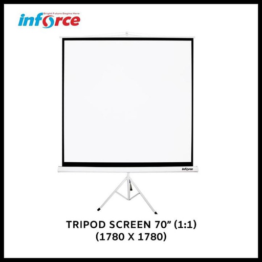 [PROYEKTOR-0057] Inforce Layar Proyektor 70" Tripod 1:1 (1780x1780)
