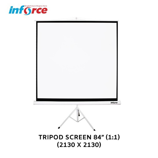 [PROYEKTOR-0058] Inforce Layar Proyektor 84" Tripod 1:1 (2130x2130)