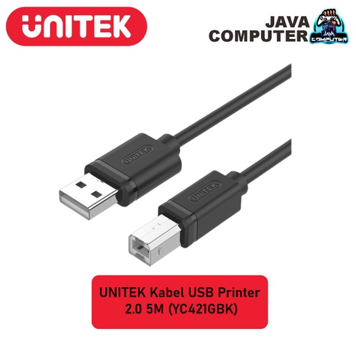[CBL-0198] UNITEK Kabel USB Printer 2.0 5M (YC421GBK)