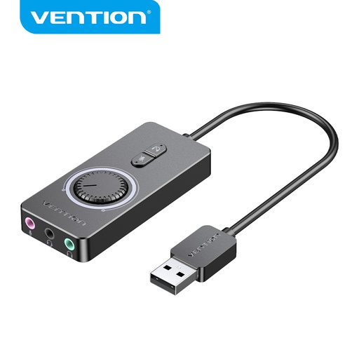 [ACC-0246] Vention Sound Card External USB Volume Control 0.5M (CDRBD)