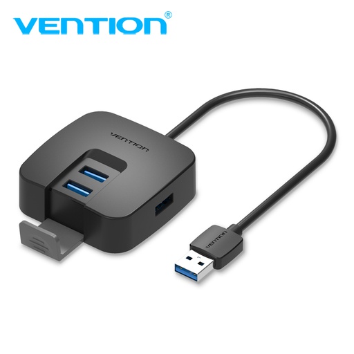 [ACC-0248] Vention USB 3.0 Hub 4 Ports w/ Micro USB Power &amp; Stand Holder 1M (CHBBF)