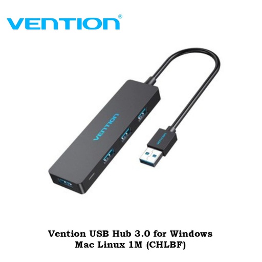 [ACC-0250] Vention USB Hub 3.0 4 Port with Power Supply 1M (CHLBF)