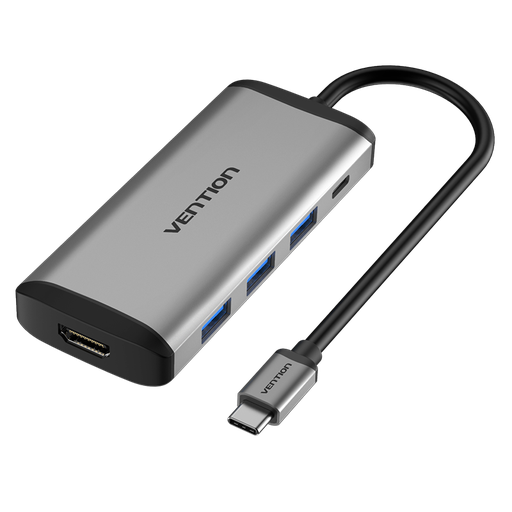 [ACC-0251] Vention USB Hub 3.0 Type C USB-C 3.1 to HDMI USB-A-3.0-3P PD (CNBHB)