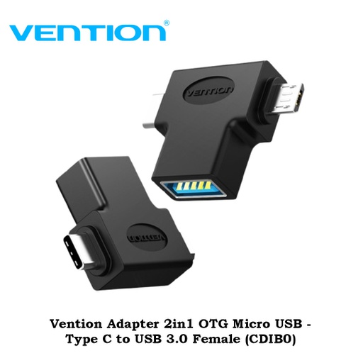 [ACC-0257] Vention Adapter 2in1 OTG Micro USB - Type C to USB 3.0 Female (CDIB0)