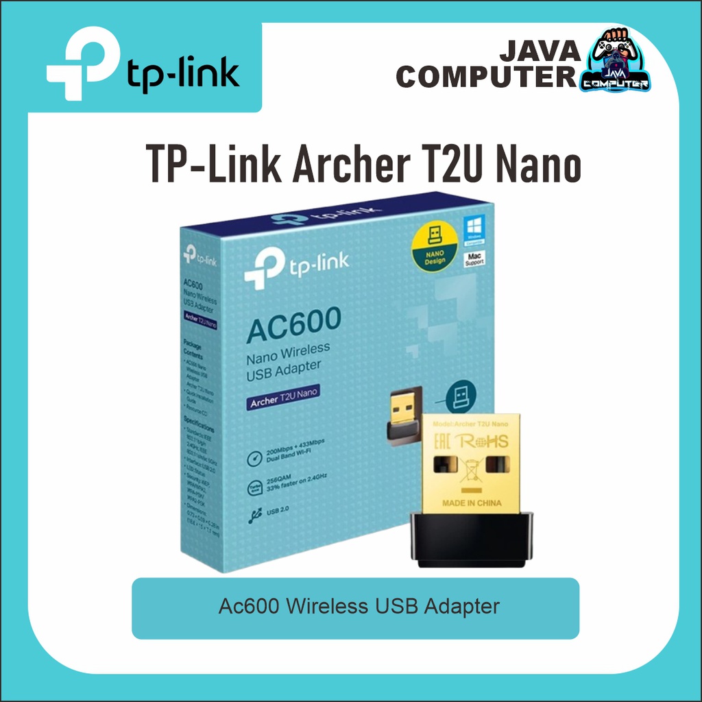 TP-Link Archer T2U Nano AC600 Wireless USB Adapter