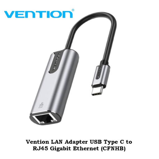 [ACC-0296] Vention LAN Adapter USB Type C to RJ45 Gigabit Ethernet (CFNHB)