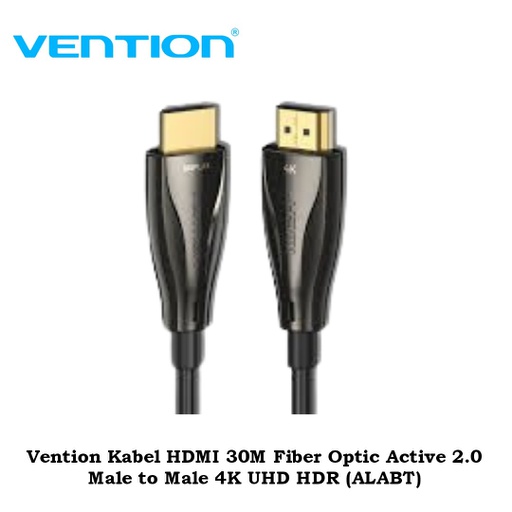 [CBL-0237] Vention Kabel HDMI 30M Fiber Optic Active 2.0 Male to Male 4K UHD HDR (ALABT)