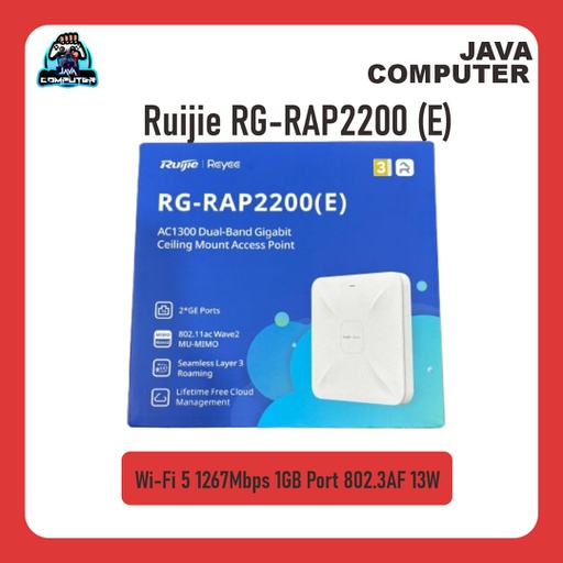 [NET-0246] Ruijie RG-RAP2200 (E) Wi-Fi 5 1267Mbps 1GB Port 802.3AF 13W