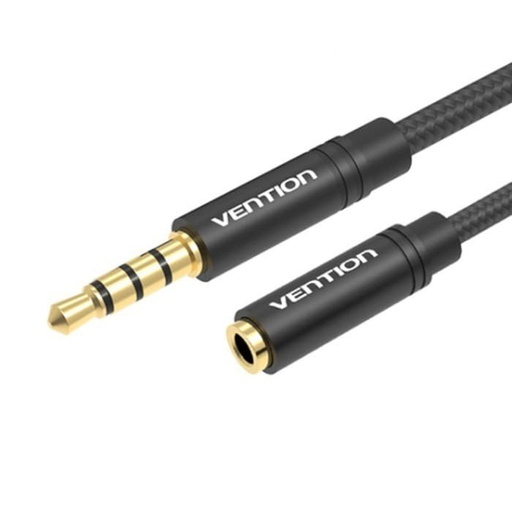 [CBL-0253] Vention Kabel Extension Aux Audio &amp; Mic 3.5mm Male to Female 2M (BHBBH)