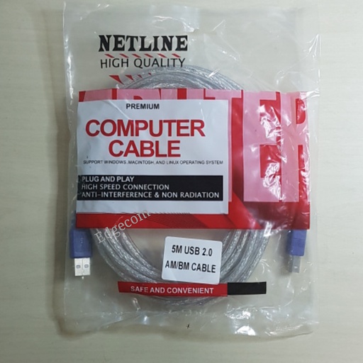 [CBL-0260] Netline Cable USB Printer 5M