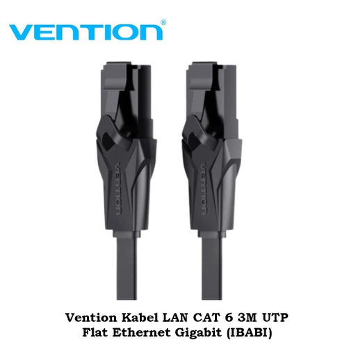 [CBL-0264] Vention Kabel LAN CAT 6 3M UTP Flat Ethernet Gigabit (IBABI)