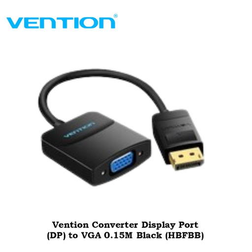 [ACC-0327] Vention Converter Display Port (DP) to VGA 0.15M Black (HBFBB)