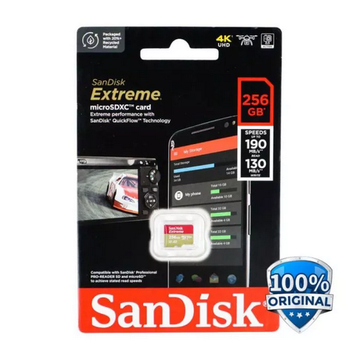 [MC-0033] Sandisk Extreme MicroSDXC 256GB 4K 190Mbps