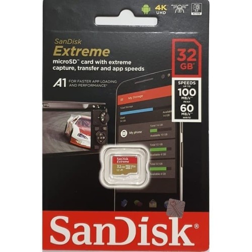 [MC-0034] Sandisk Extreme MicroSDHC 32GB V30 4K 100Mbps Class 10