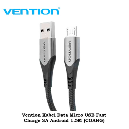 [CBL-0286] Vention Kabel Data Micro USB Fast Charge 3A Android 1.5M (COAHG)