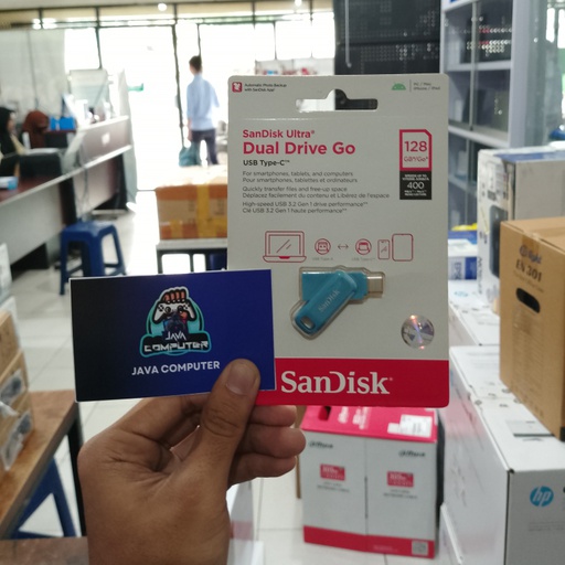 [FD-0068] Sandisk FD Ultra Dual Drive Go 128GB 400Mb/s USB 3.1 Navy Blue OTG Type-C