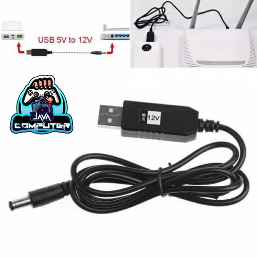 [CBL-0287] Step Up Cable USB 5V to 12V Jack DC 5.5x2.1MM For Router WIFI