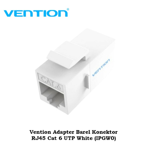 [ACC-0354] Vention Adapter Barel Konektor RJ45 Cat 6 UTP White (IPGW0)