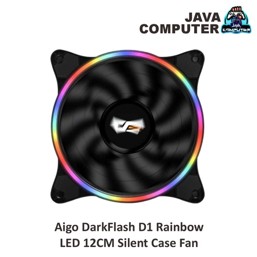 [FAN-0048] Aigo DarkFlash D1 Rainbow LED 12CM Silent Case Fan
