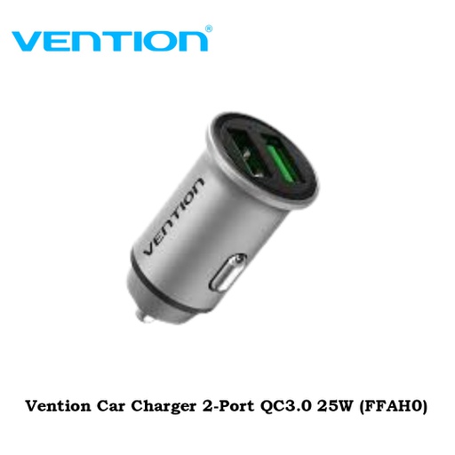[ACC-0371] Vention Car Charger 2-Port QC3.0 25W (FFAH0)