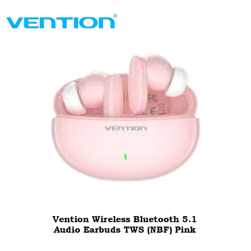 [HSET-0032] Vention Wireless Bluetooth 5.3 Audio Earbuds TWS HiFun True Pink (NBFP0)