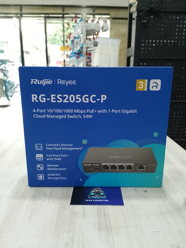 [NET-0365] Ruijie RG-ES205GC-P Gigabit Smart Cloud Managed PoE Switch
