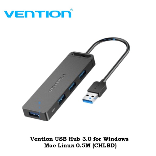 [ACC-0382] Vention USB Hub 3.0 for Windows Mac Linux 0.5M (CHLBD)
