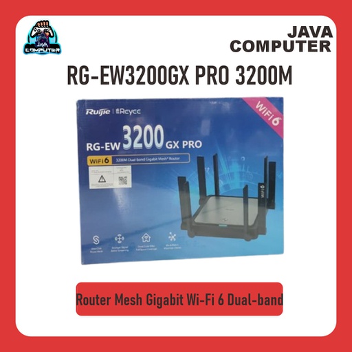 [NET-0381] Ruijie RG-EW3200GX PRO 3200M Router Mesh Gigabit Wi-Fi 6 Dual Band
